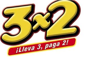 Promoción en el punto de venta del 3x2